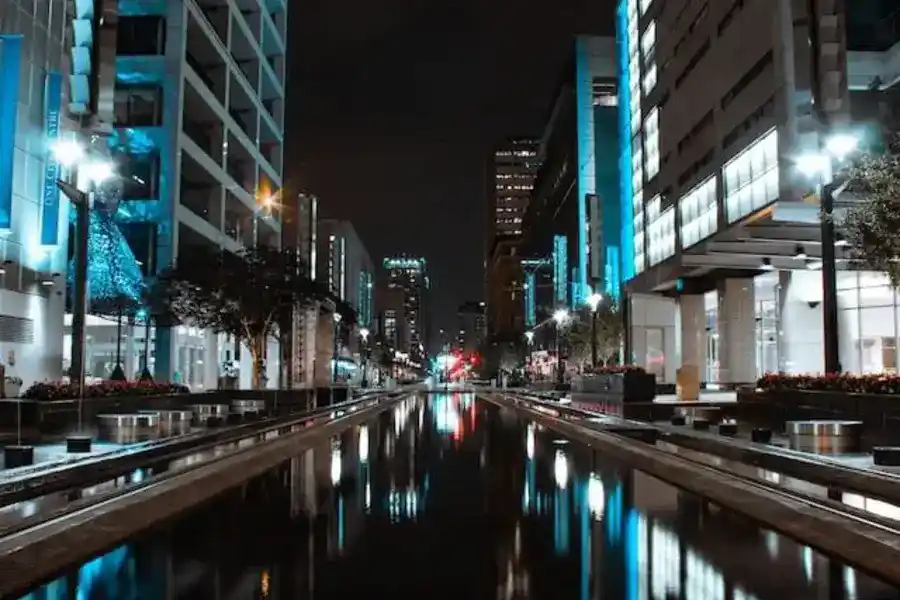 Downtown Houston, TX, USA buildings with lights turned on during nighttime